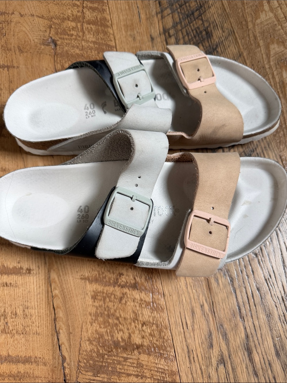Birkenstock Arizona Suede Two-Tone Sandals